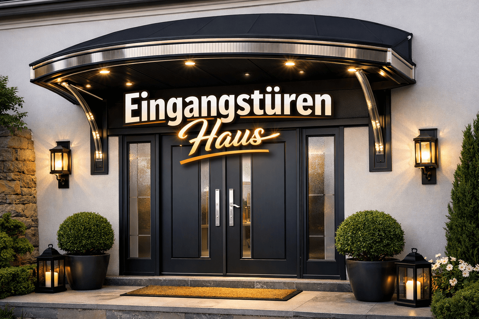 Eingangstüren aus Aluminium oder Kunststoff