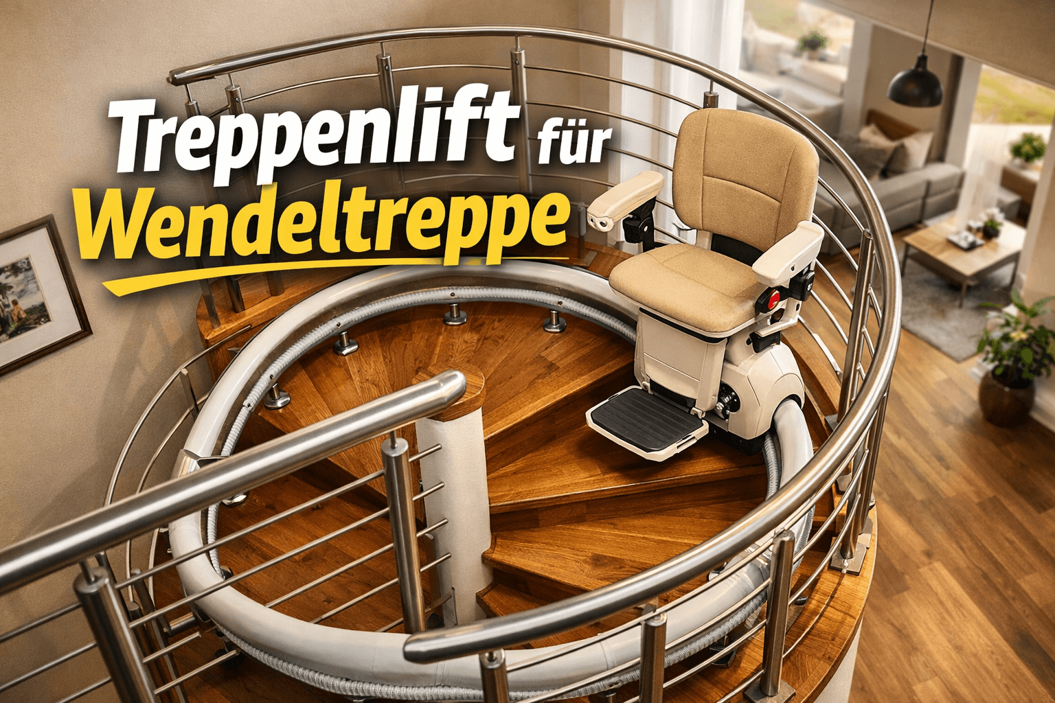 Treppenlift für Wendeltreppe: Komfort & Sicherheit auch auf kurvigen Treppen.